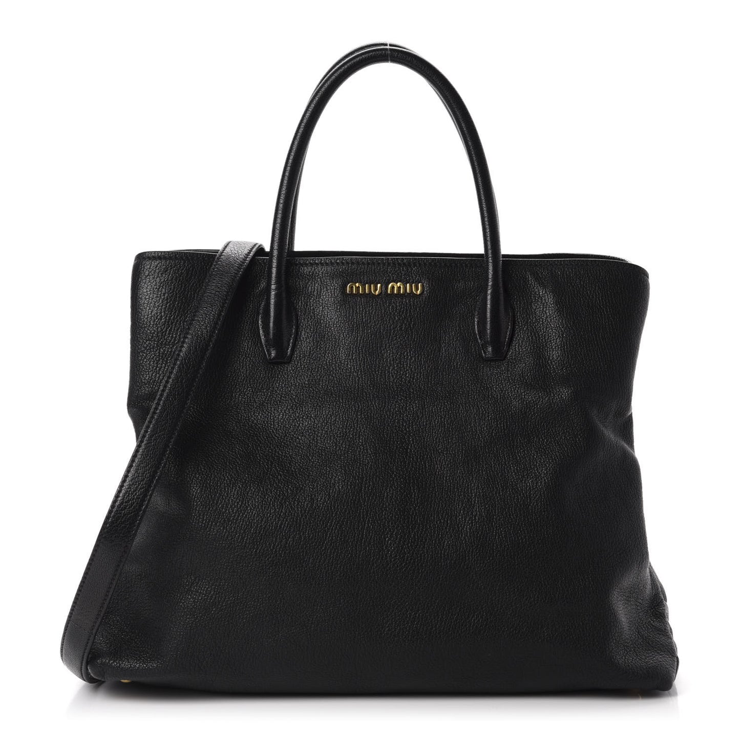 Goatskin Madras Top Handle Tote Black