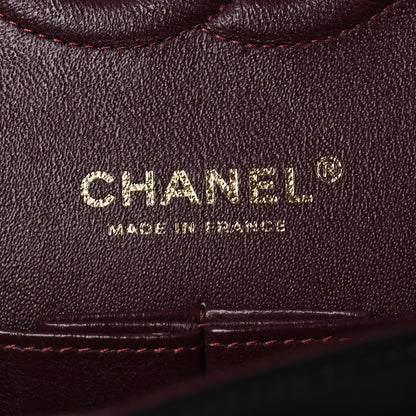 Chanel Lambskin Chevron Quilted Medium Double Flap Black 6 of 13