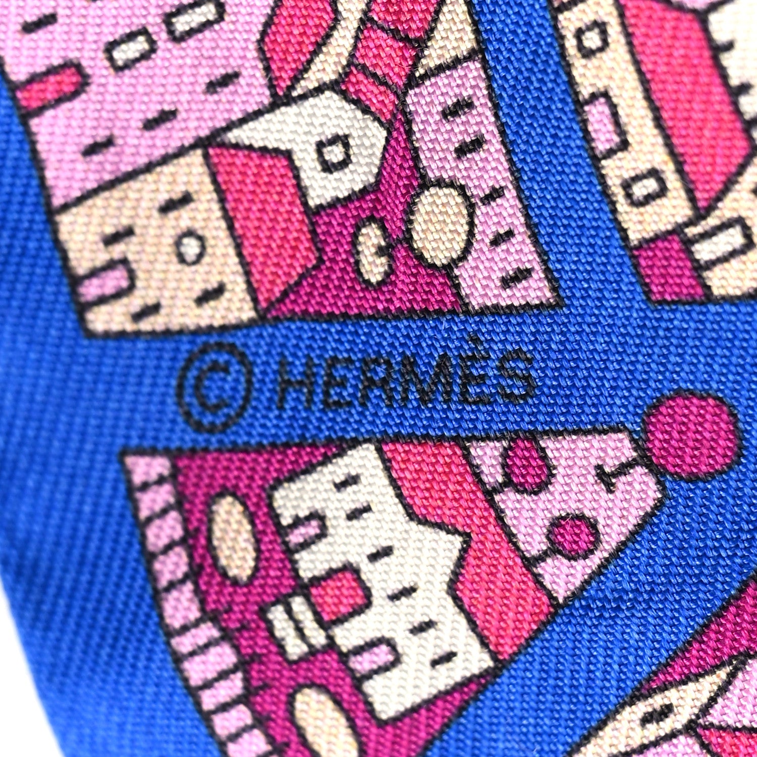 Hermes Bleu Rive Droite Rive Gauche Printed Silk Twilly 4 of 4