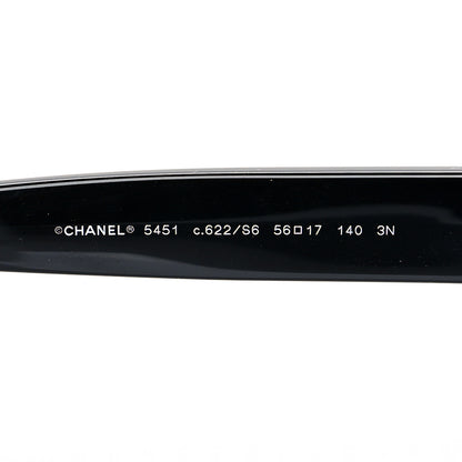 Chanel Acetate Sequin Round Sunglasses 5451 Black 5 of 7