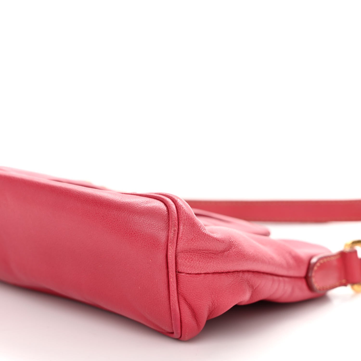 Prada Nappa Fiocco Bow Pochette Peonia 9 of 12