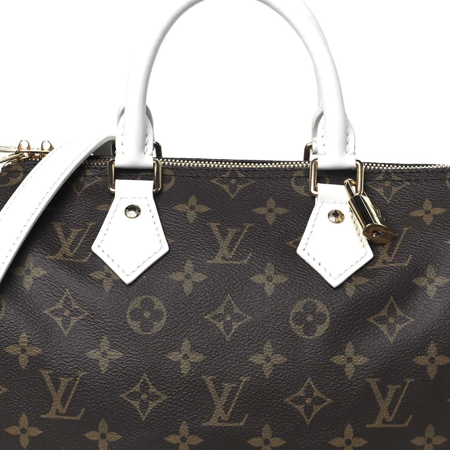 Monogram LV Match Speedy Bandouliere 25 White