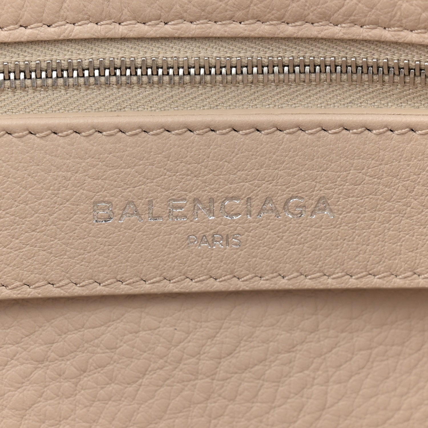 Balenciaga Grained Calfskin Papier Mini A4 Zip Around Tote Light Beige 7 of 12