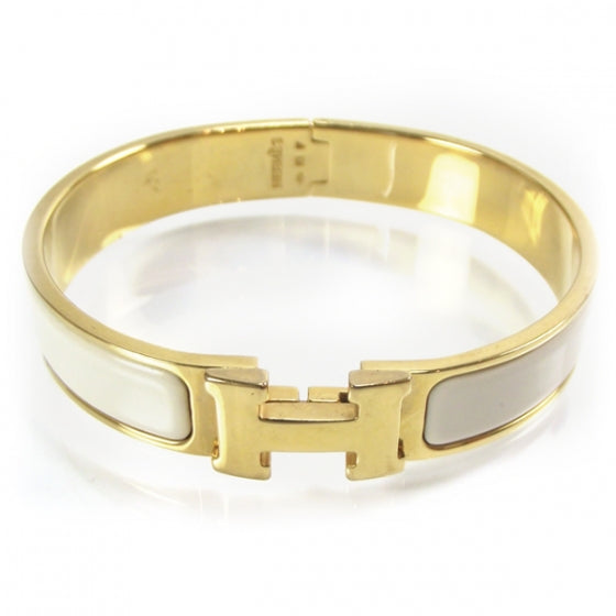 Hermes Enamel Clic Clac H Bracelet PM White 1 of 4