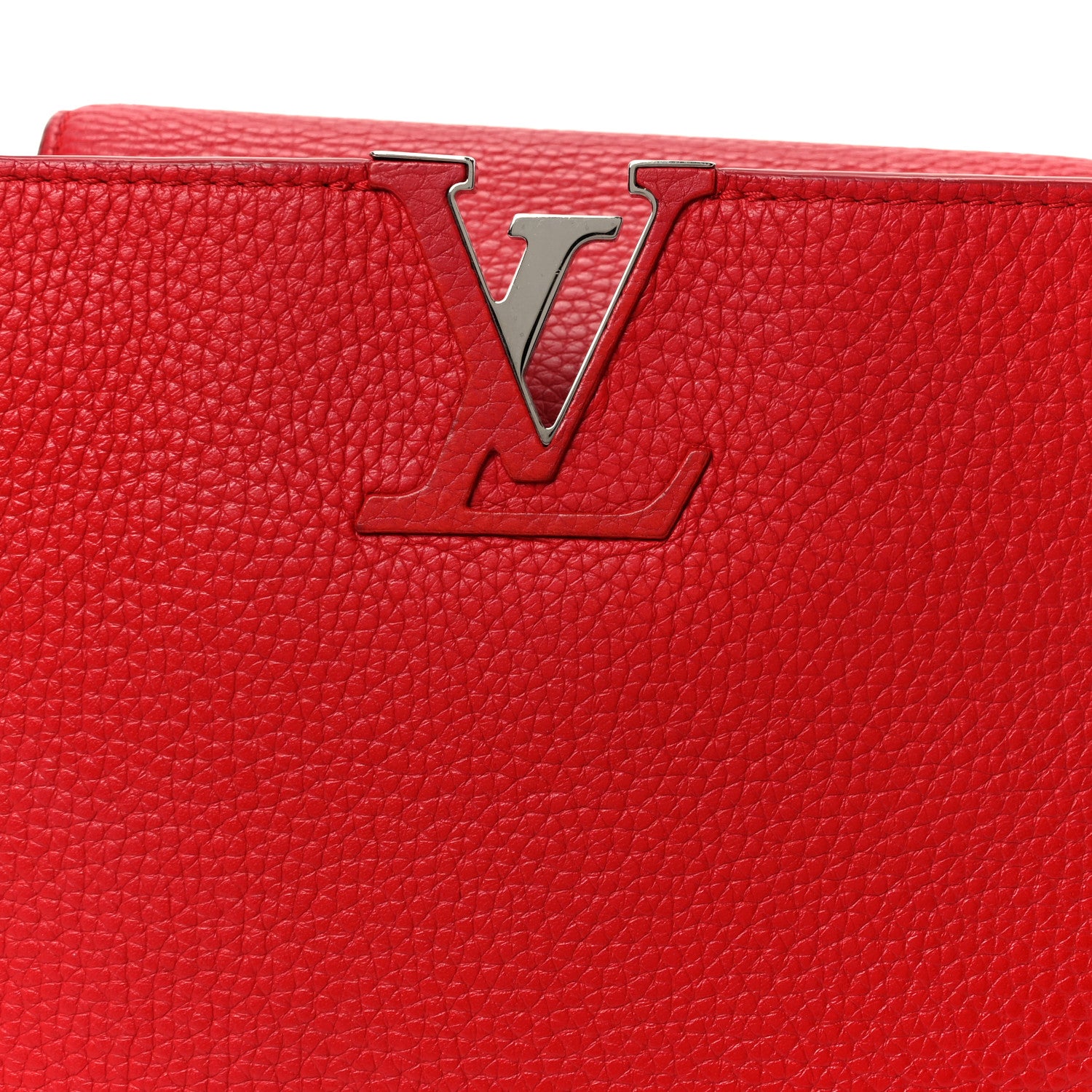 Louis Vuitton Taurillon Capucines MM  Coquelicot 6 of 8