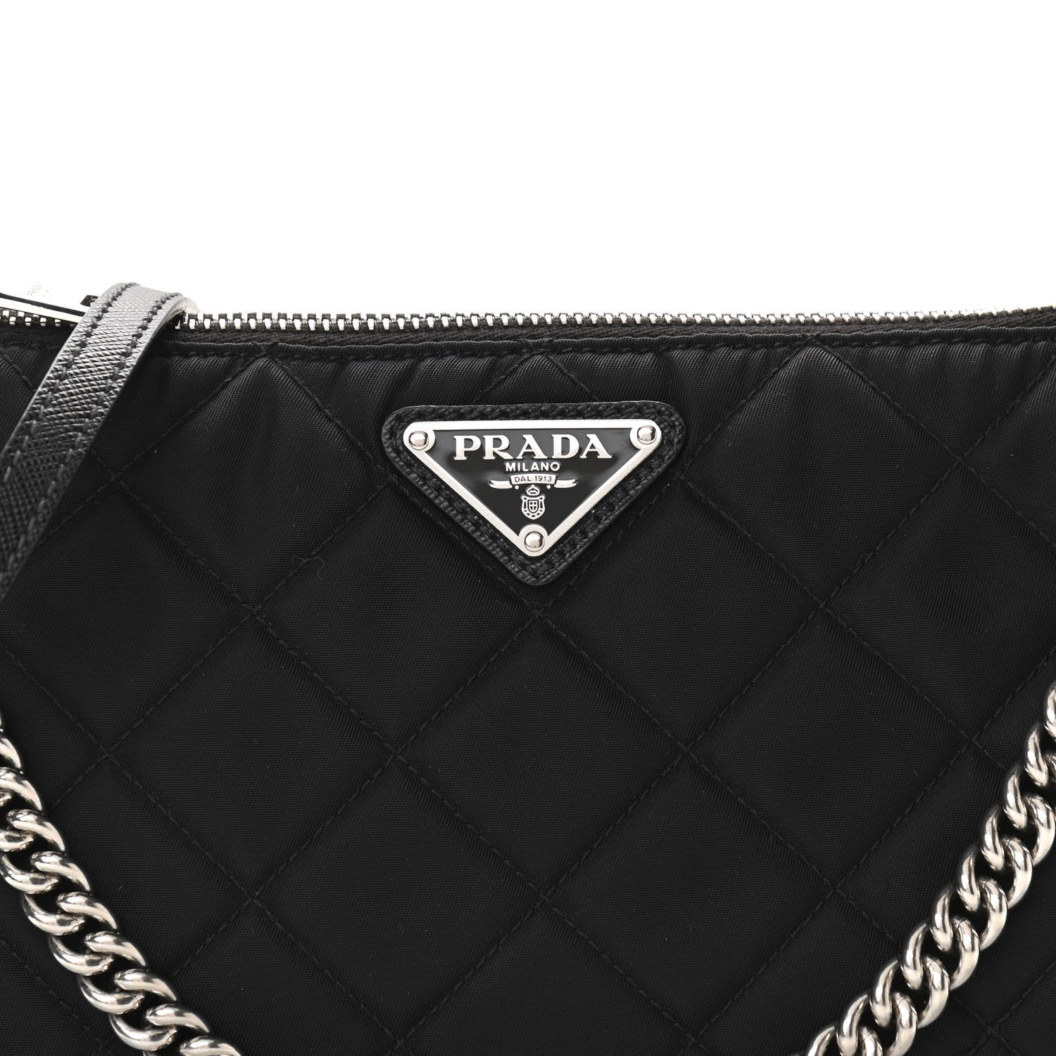 Prada Nylon Tessuto Impuntu Quilted Crossbody Bag Black 7 of 9