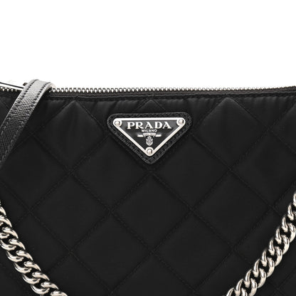 Prada Nylon Tessuto Impuntu Quilted Crossbody Bag Black 7 of 9