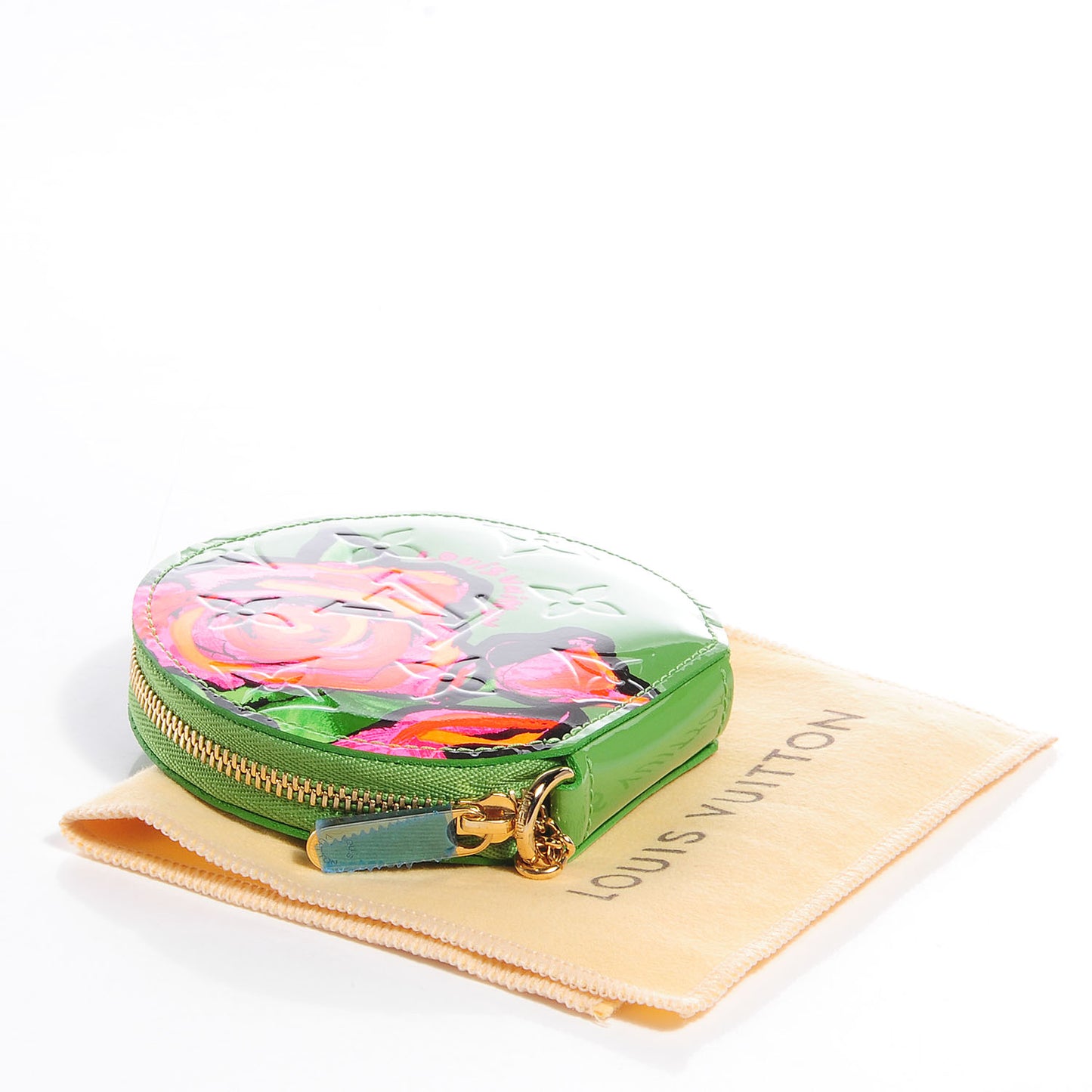 Vernis Roses Chapeau Coin Purse Vert Tonic