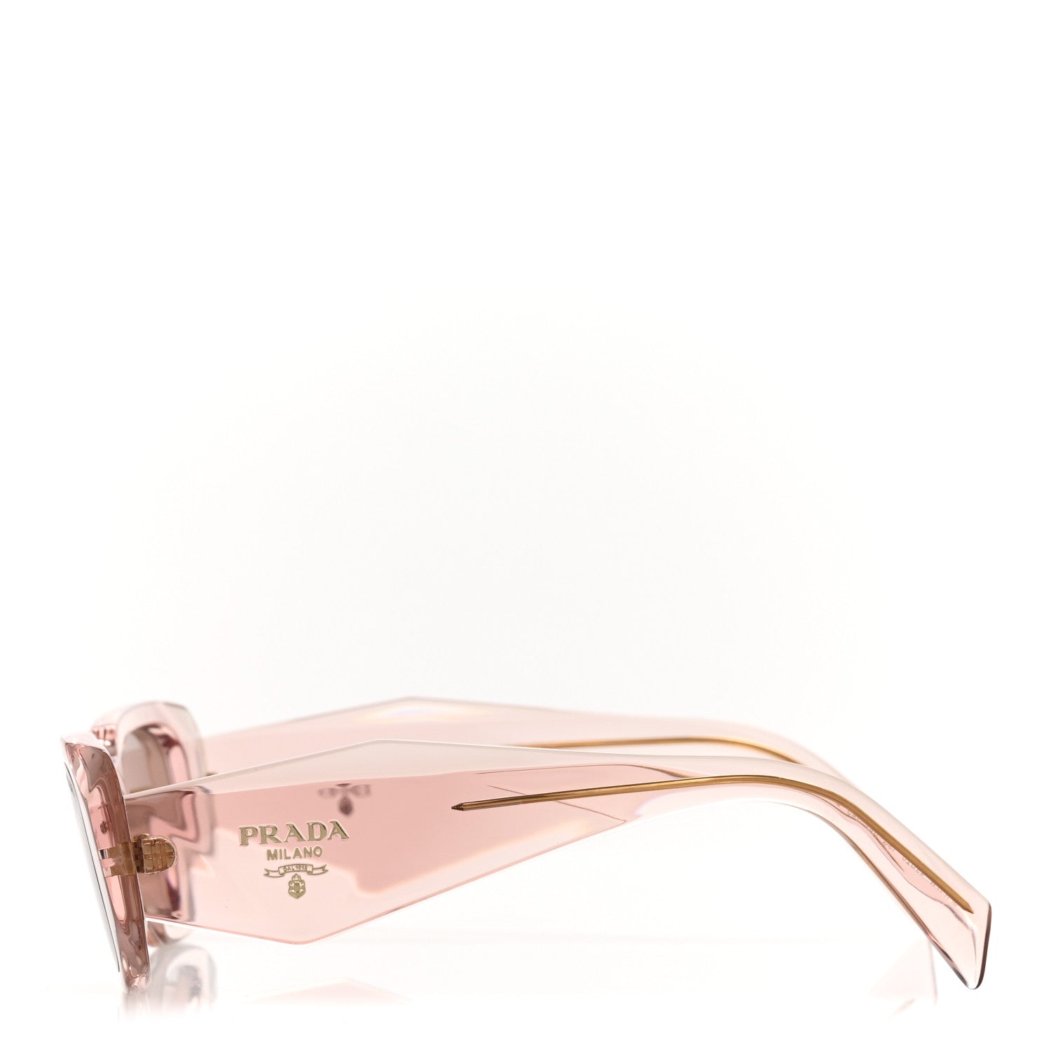 Prada Acetate Symbole Sunglasses SPR 17W Transparent Pink 3 of 9