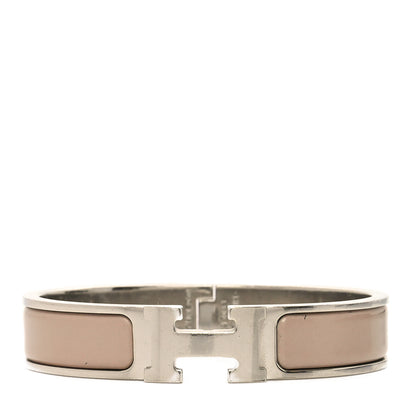 Hermes Enamel Narrow Clic Clac H Bracelet PM Marron Glace 1 of 5