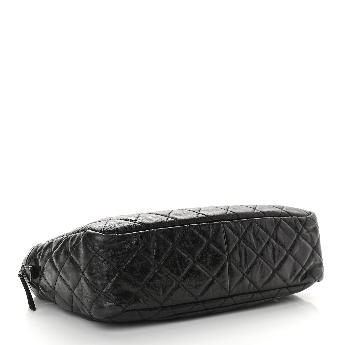 Aged Calfskin Quilted Large Reissue Camera Case Black
