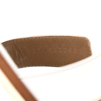 Hermes Box Calfskin Oran Sandals 39.5 White 8 of 14