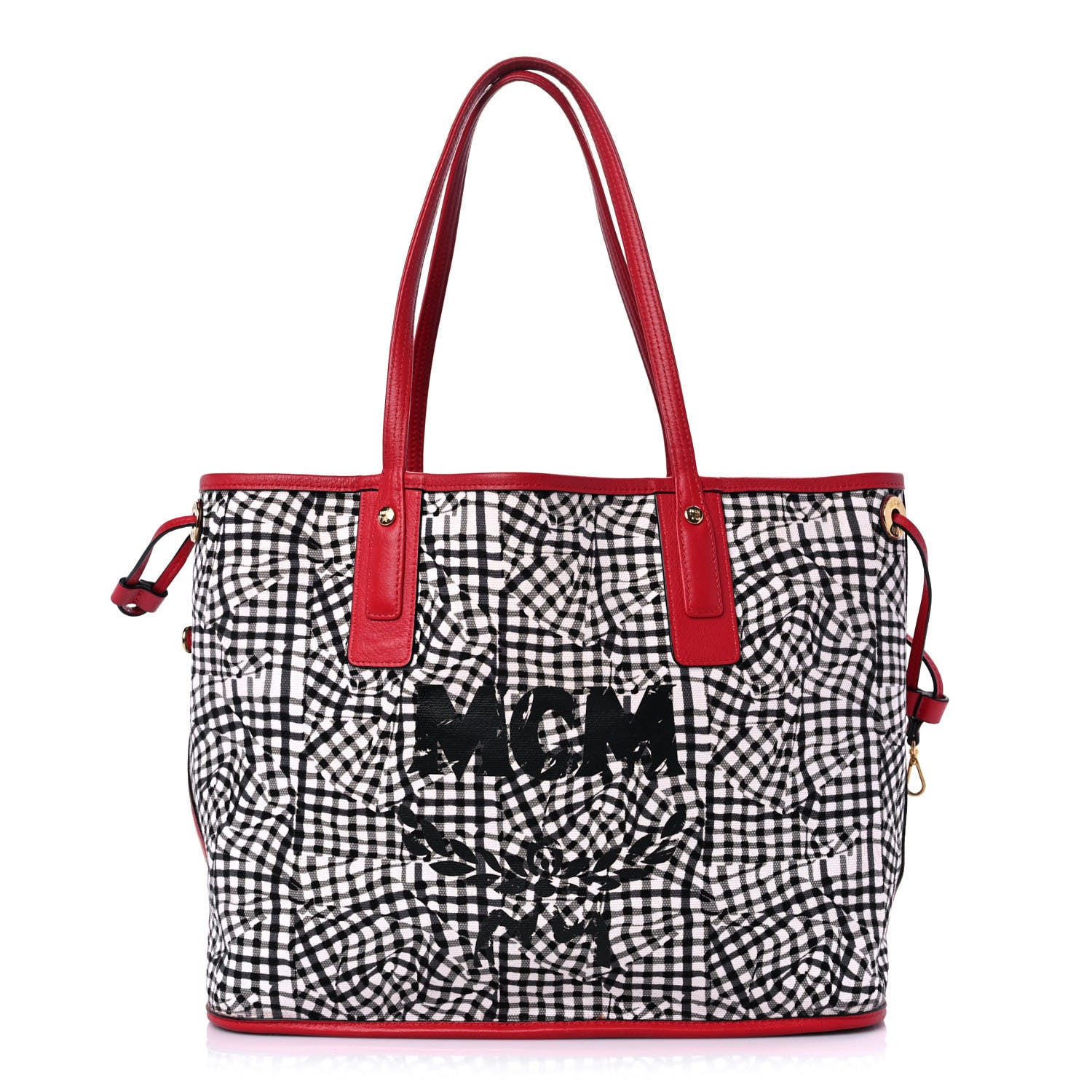 MCM Visetos Large Liz Reversible Shopper Tote Ruby Red 6 of 20