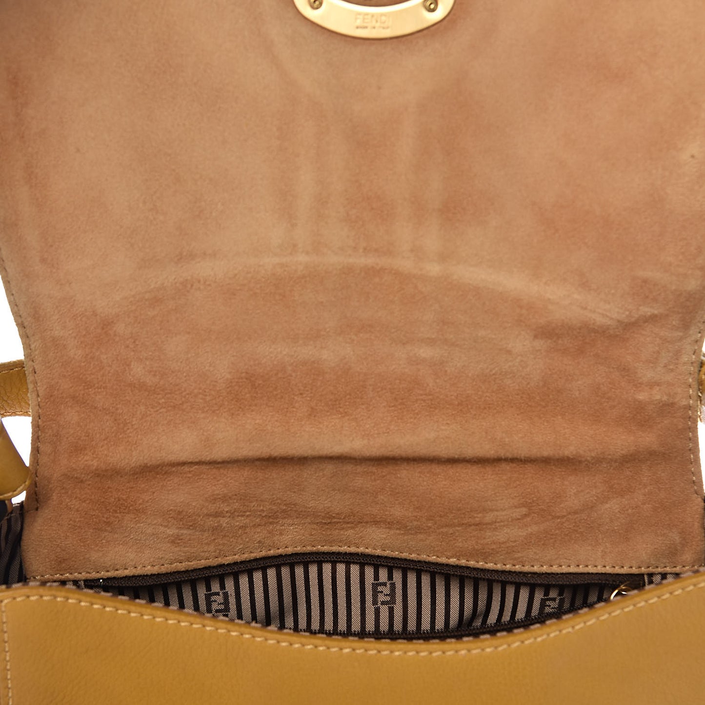 Calfskin Colorblock Anna Shoulder Bag Yellow White