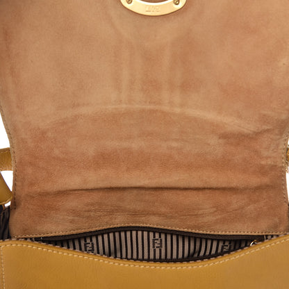 Fendi Calfskin Colorblock Anna Shoulder Bag Yellow White 10 of 13