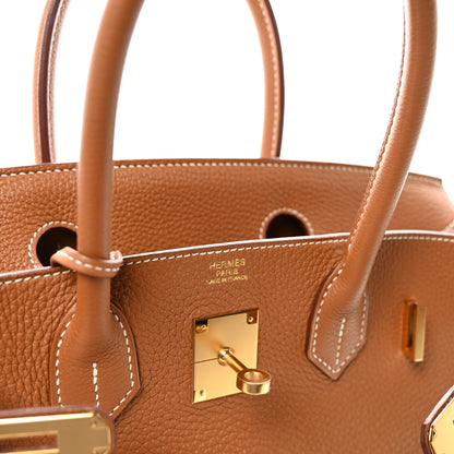 Hermes Togo Birkin 30 Gold 6 of 10