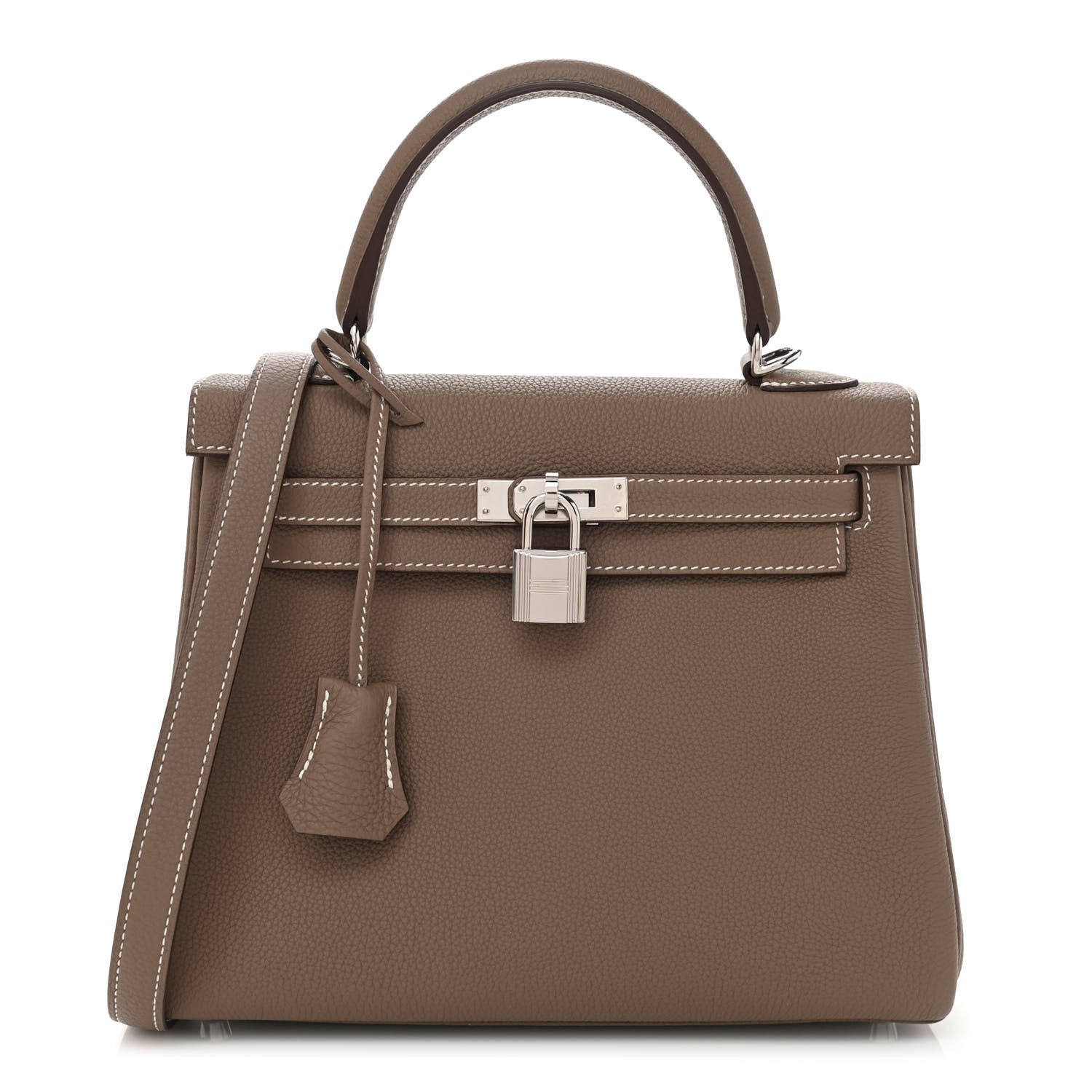 Hermes Togo Kelly Retourne 25 Etoupe 1 of 11