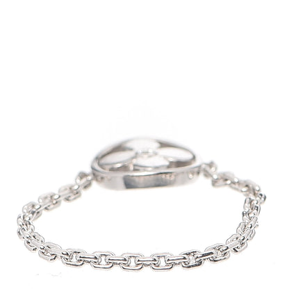 Louis Vuitton 18K White Gold Diamond Idylle Blossom Chain Ring 53 6.25 3 of 4