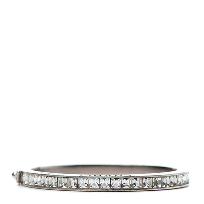 Chanel Crystal Logo Bracelet Silver 1 of 6