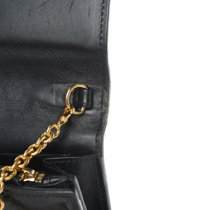 Saint Laurent Textured Patent Belle de Jour Chain Clutch Black 16 of 16