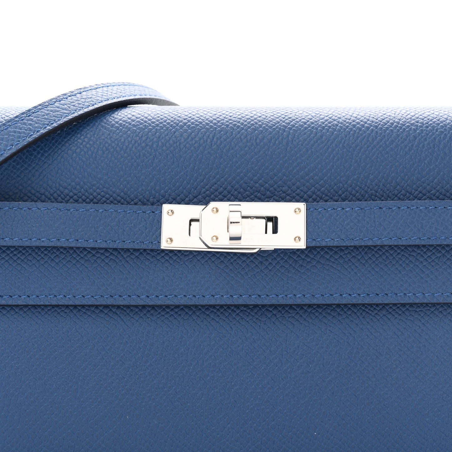 Epsom Kelly Wallet To Go Bleu Tie
