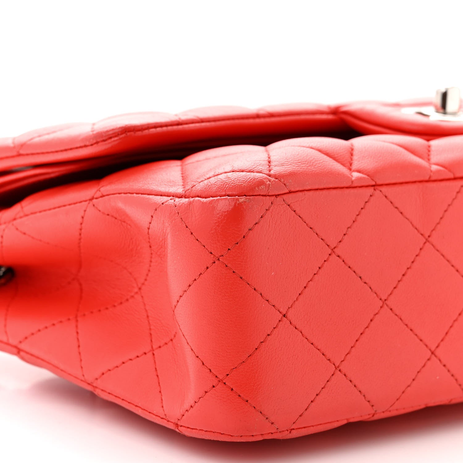 Chanel Lambskin Quilted Medium Double Flap Red 9 of 13