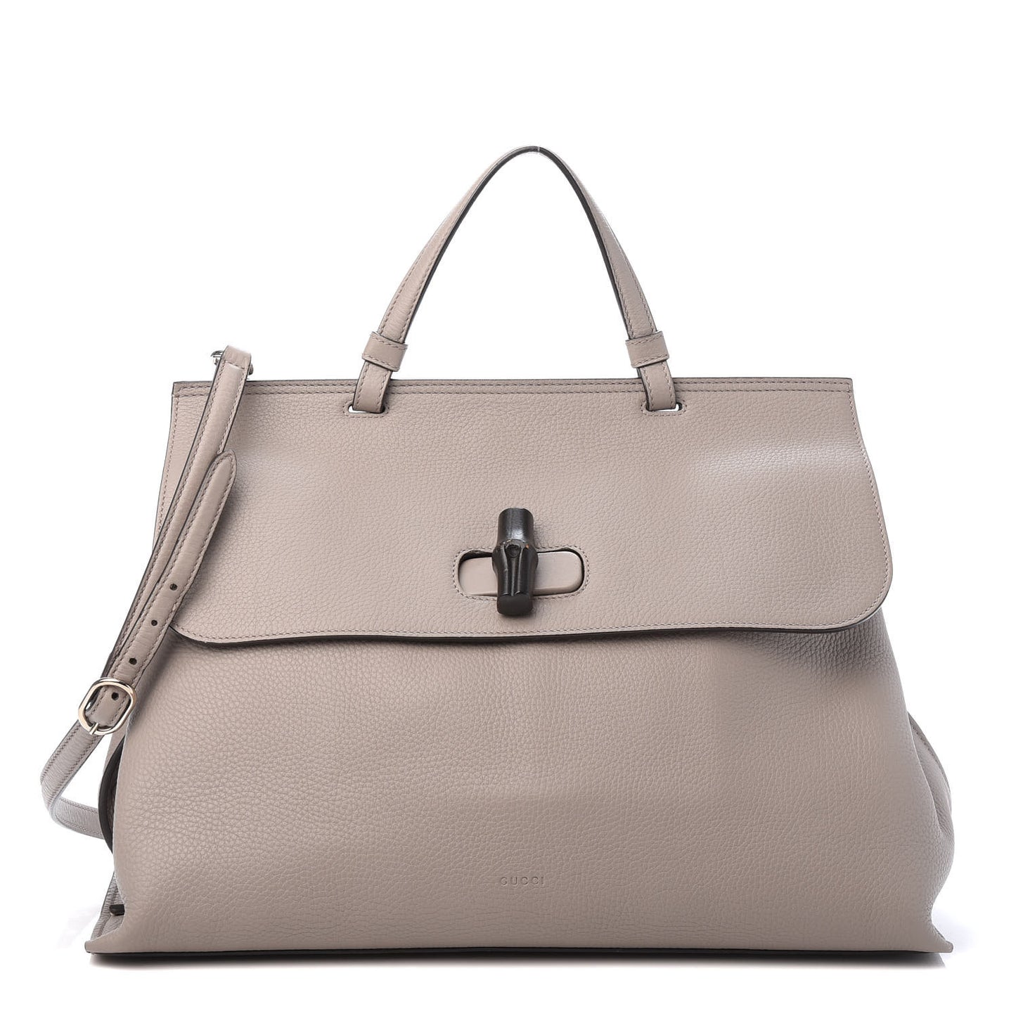 Cellarius Calfskin Large Bamboo Daily Top Handle Bag Storm Grey