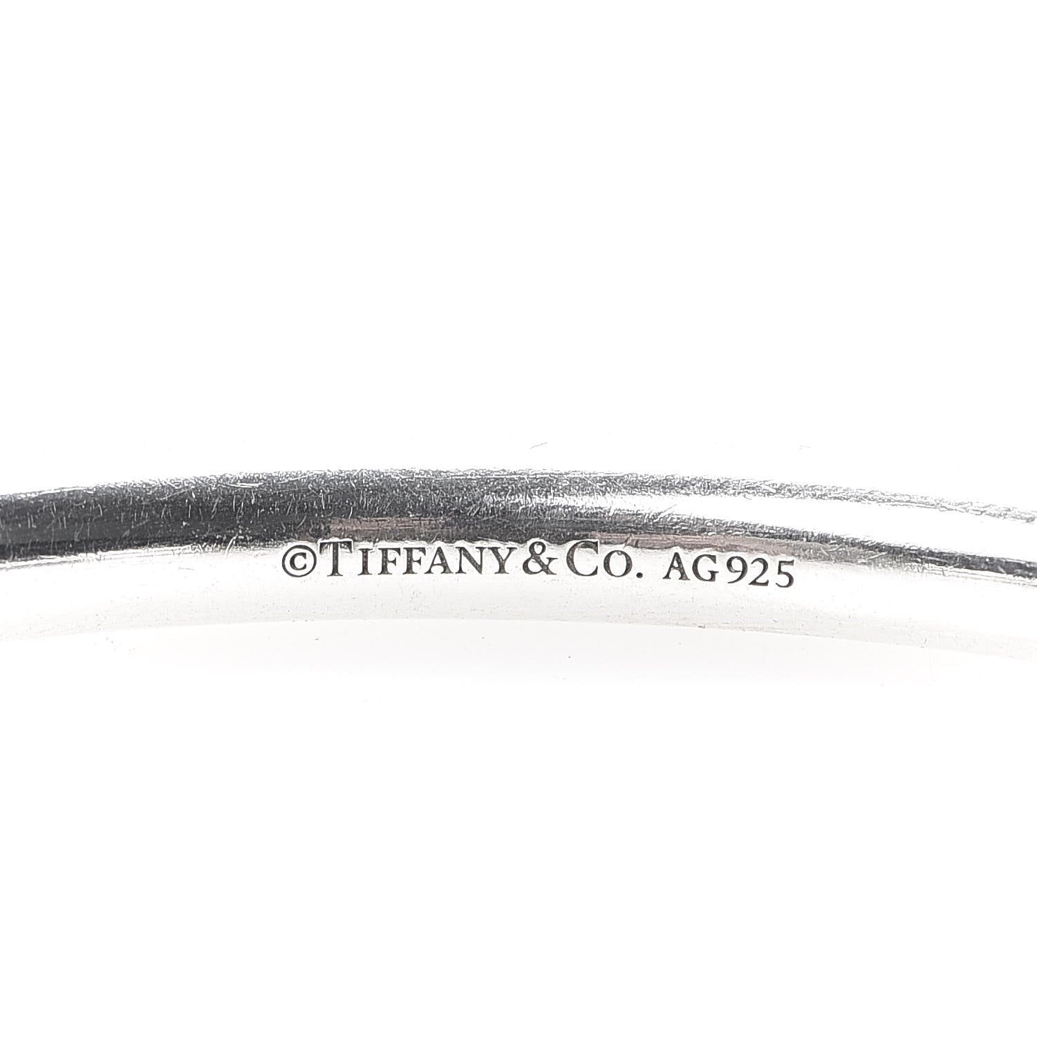 Tiffany Sterling Silver Return to Narrow Circle Edge Cuff Bracelet 4 of 5