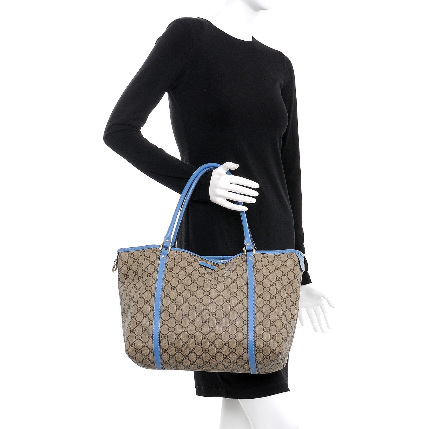 Gucci GG Plus Monogram Medium Joy Tote Light Blue 2 of 21