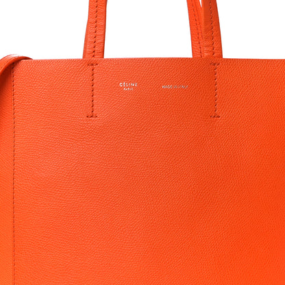 Celine Grained Calfskin Small Vertical Cabas Orange 7 of 13