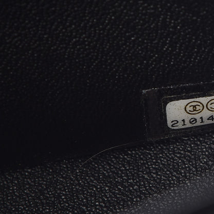Chanel Lambskin Chevron Quilted Jumbo Double Flap So Black 8 of 10