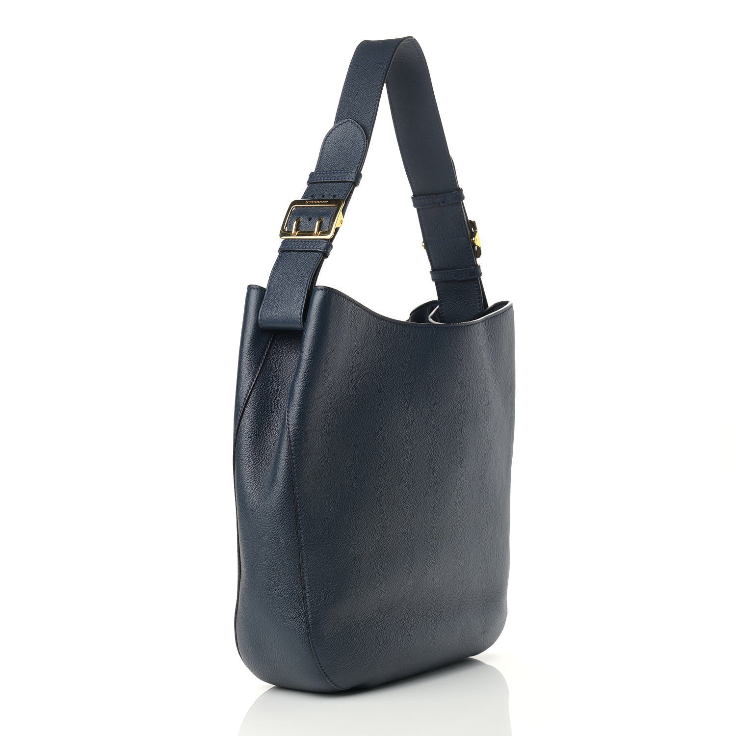 Burberry Grainy Calfskin Small Elmstone Hobo Navy 3 of 16