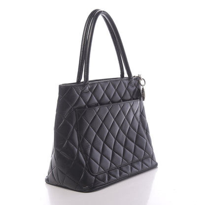 Chanel Lambskin Quilted Medallion Tote Black 3 of 18
