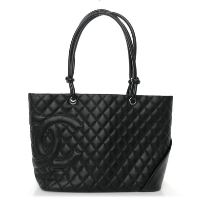 Chanel Calfskin Quilted Large Cambon Tote Black 1 of 10