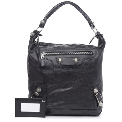 Balenciaga Chevre Giant 21 Silver Hardware Day Hobo Black 1 of 14
