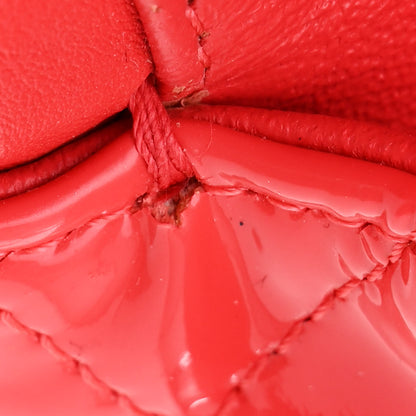 Chanel Patent Calfskin Quilted Medium Double Flap Red 12 of 12