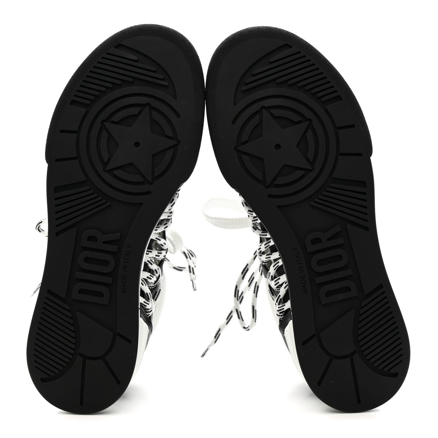 Christian Dior Calfskin Mesh Cutout High Top Sneakers 37 Black White 6 of 9