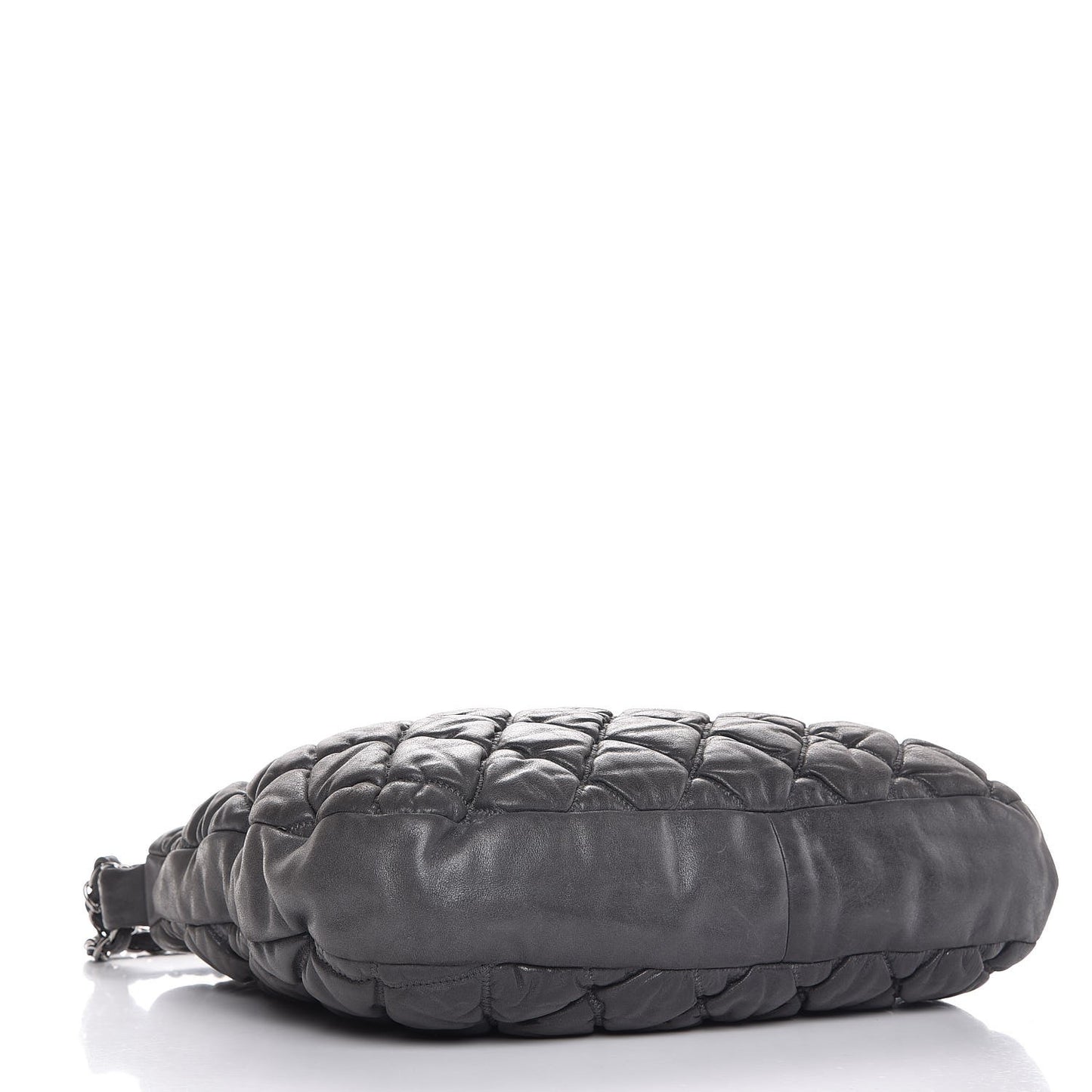 Calfskin Bubble Quilt Hobo Grey