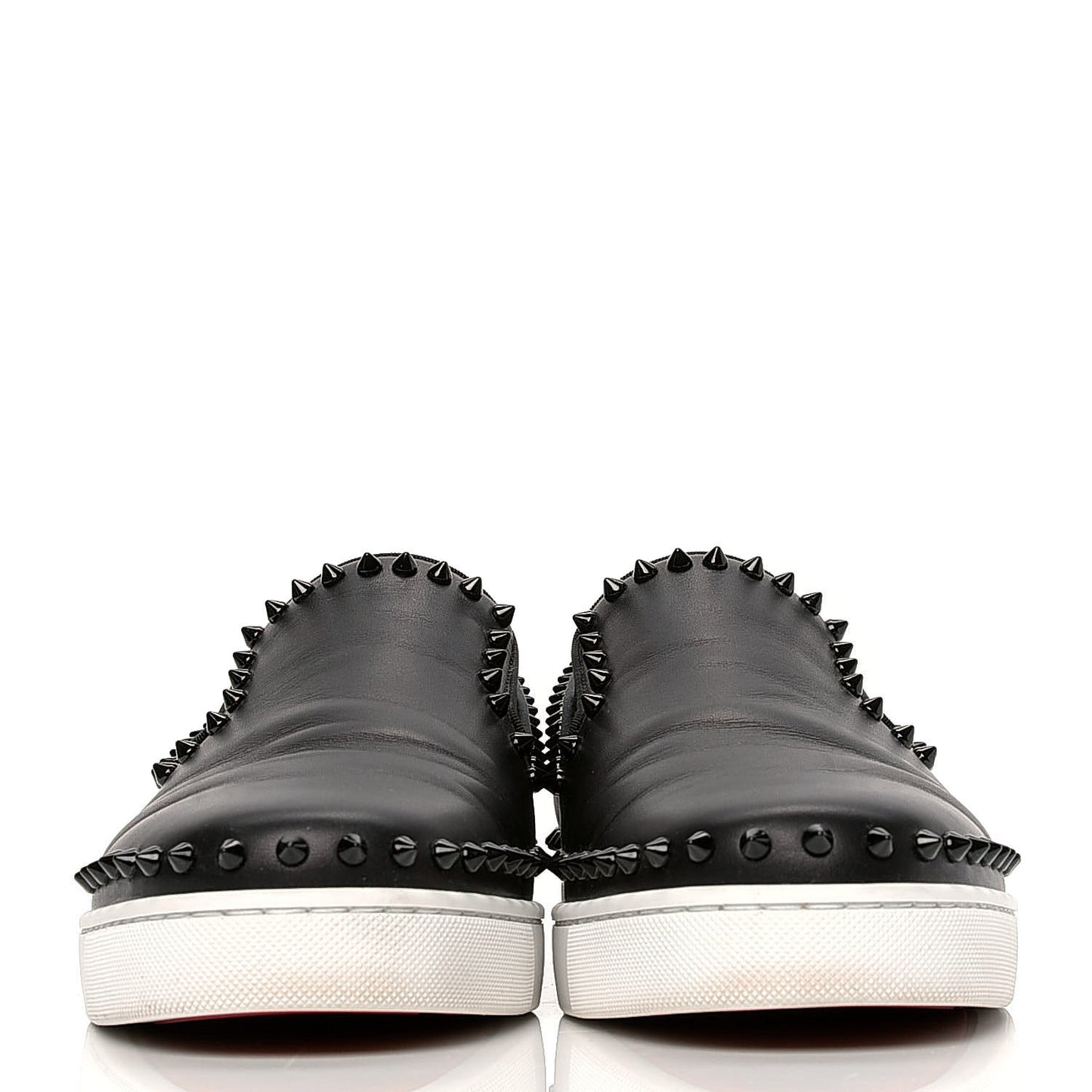 Calfskin Spikes Mens Roller Boat Flats 45 Black