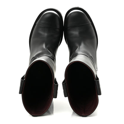 Chanel Calfskin CC Ankle Boots 36 Black 2 of 11
