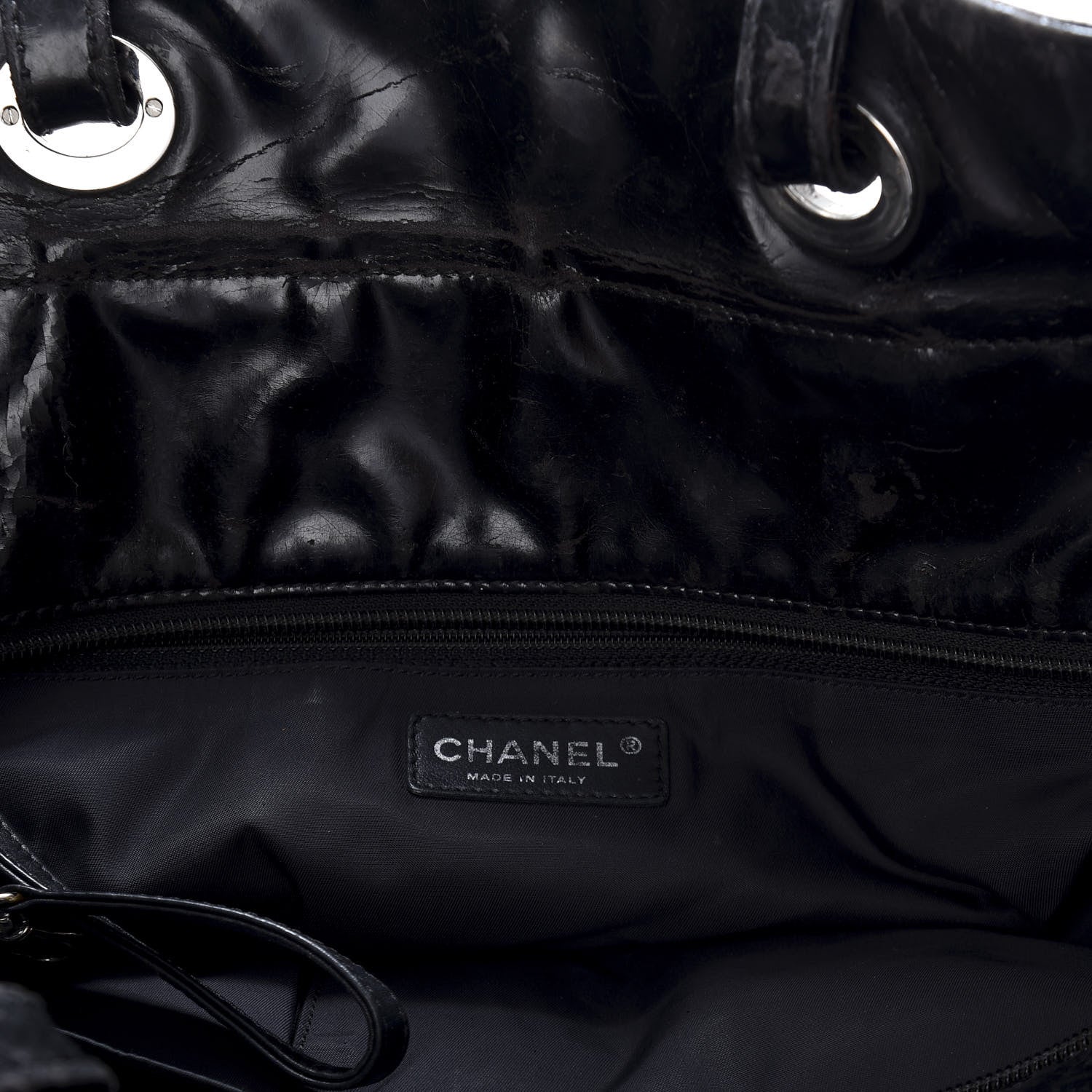 Chanel Vinyl Quilted Large Paris Biarritz Tote Black 6 of 11