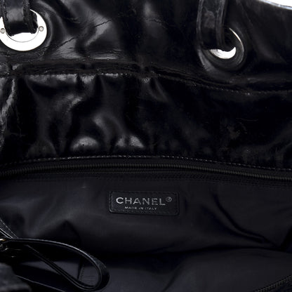 Chanel Vinyl Quilted Large Paris Biarritz Tote Black 6 of 11