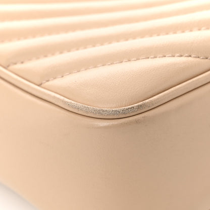 Saint Laurent Calfskin Matelasse Monogram Lou Camera Bag Dark Beige 12 of 15