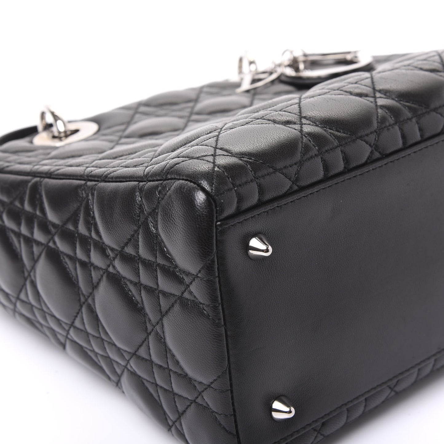 Lambskin Cannage Medium Lady Dior Black