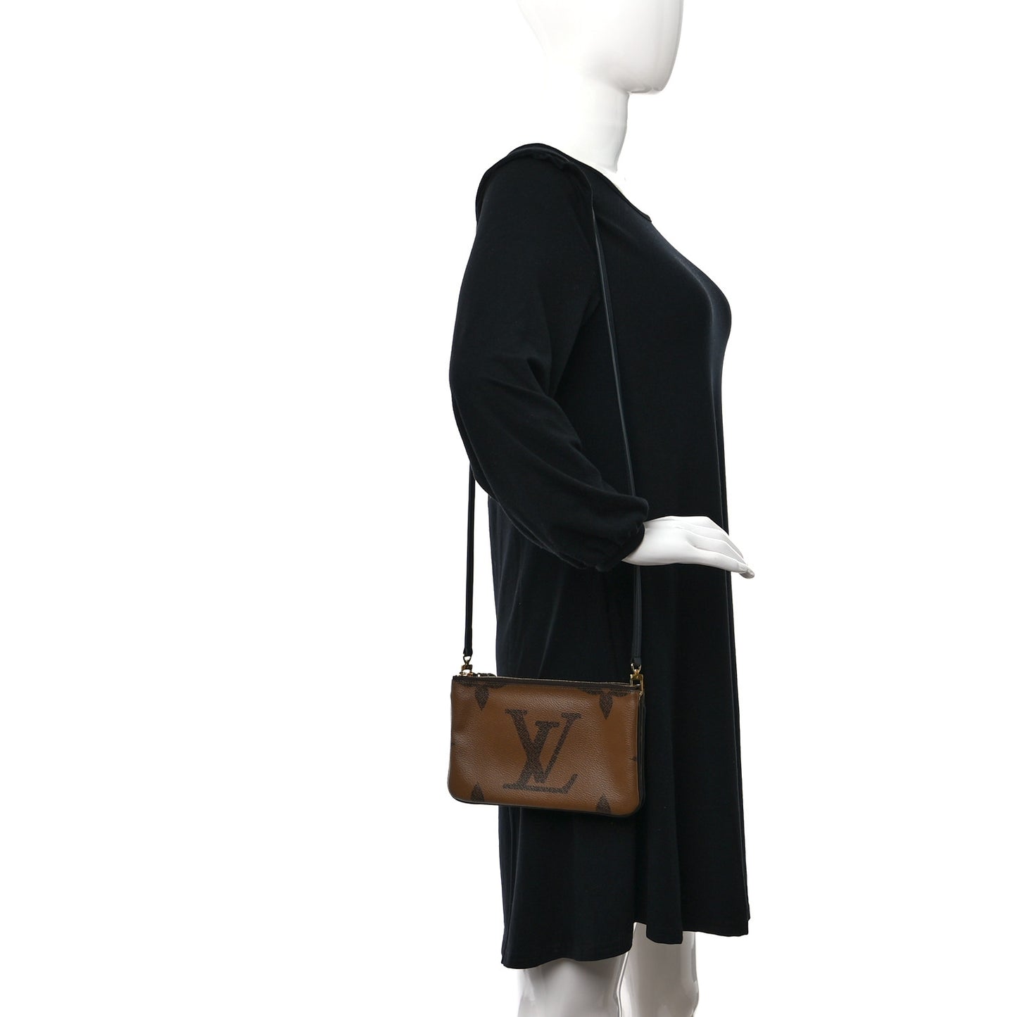 Reverse Monogram Giant Double Zip Pochette