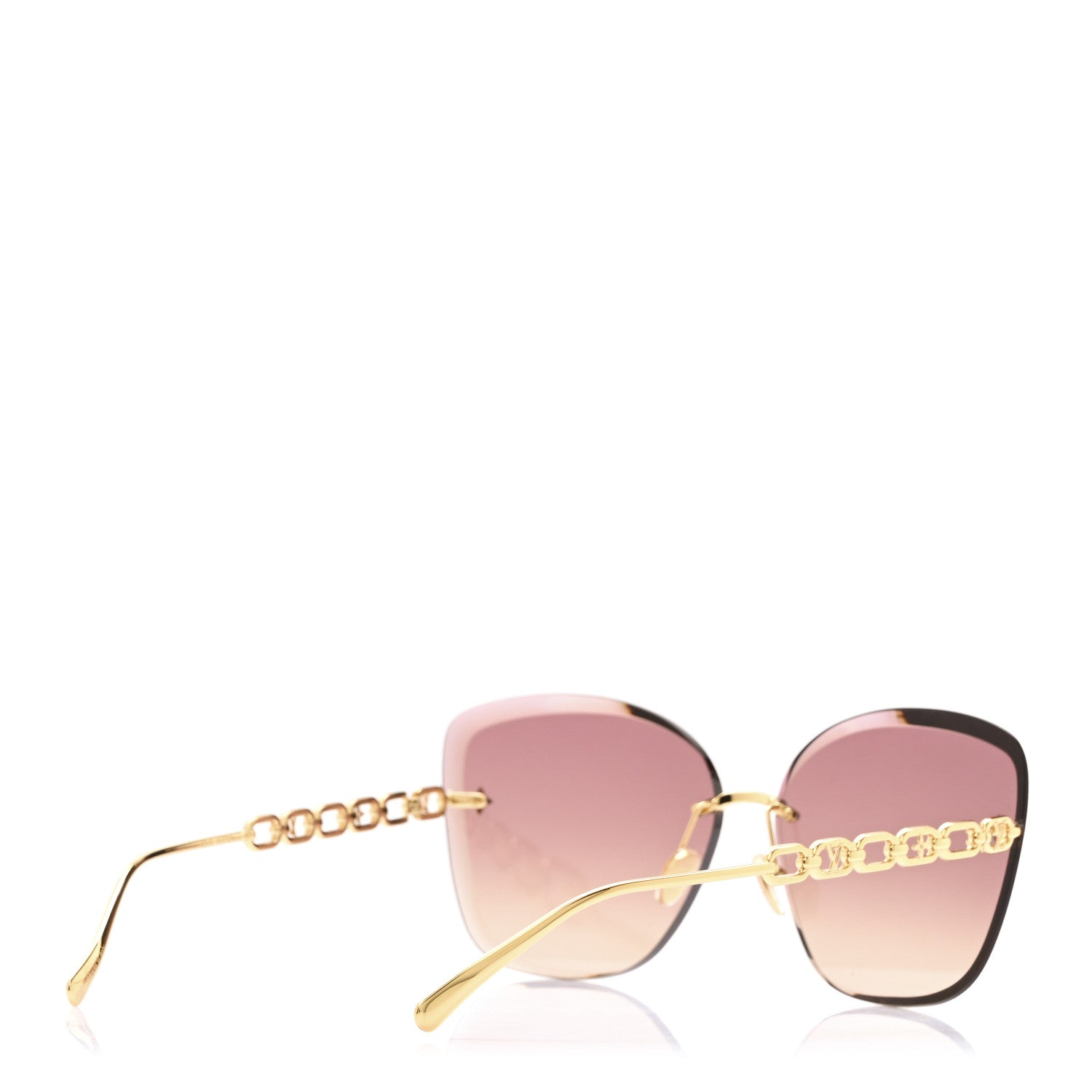 Louis Vuitton Metal My LV Chain Sunglasses Z2682U Gold 4 of 7