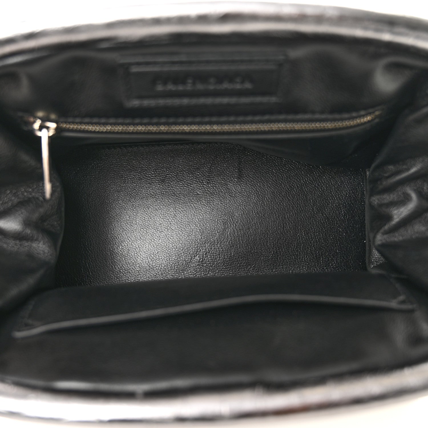 Balenciaga Extra Supple Calfskin Crocodile Embossed Editor Clutch Silver 5 of 7