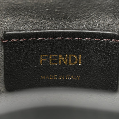 Fendi Chenille Vitello King FF Mini Mon Tresor Bucket Bag Antracite Asfalto 6 of 9