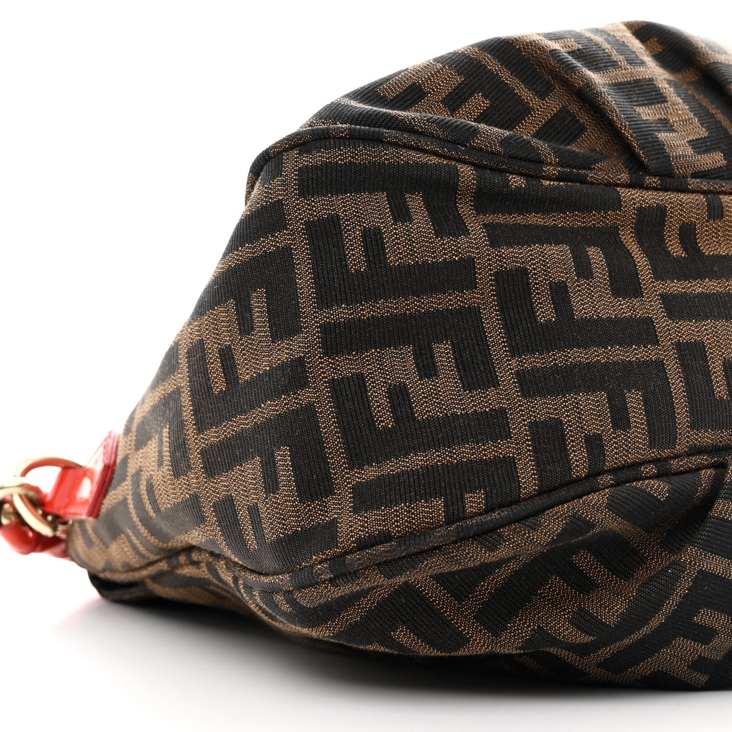 Fendi Zucca Patent Mia Shoulder Flap Tabasco Red 9 of 11