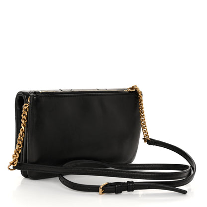 Saint Laurent Lambskin Patchwork Monogram Jamie Chain Wallet Black 3 of 10